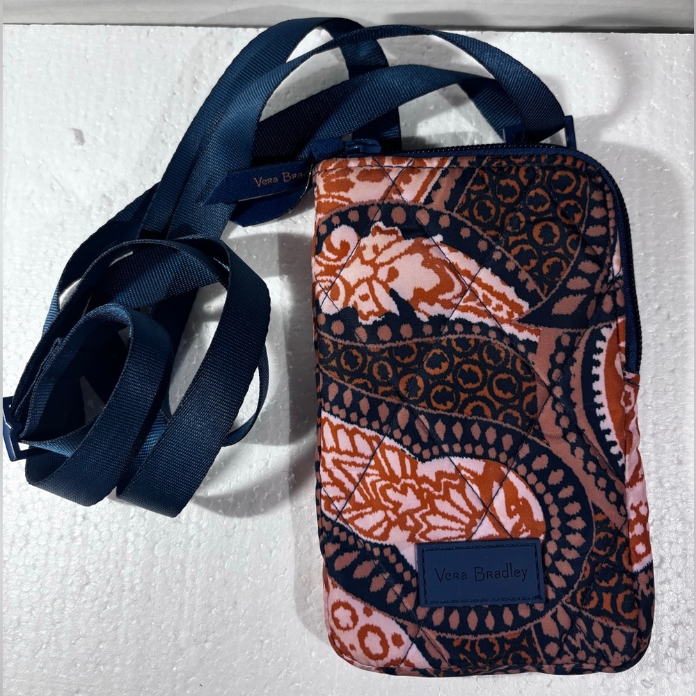 Vera Bradley Fern Paisley Mini crossbody RFID  cellphone cottage core coquette